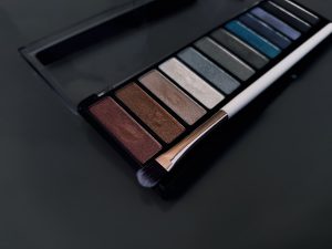 A palette of eyeshades sitting on a table